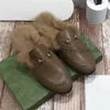 Tasarımcı Ayakkabı Mules Terlik% 100 Gerçek Deri At Bitlik Somunlar Terlik Lüks Kadın Erkek Jacquard Deri Slipper Jumbo Logo Tuval Princetown Düz Ayakkabılar 12