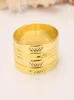 14 k Solid Gold GF Jewelry 1PCS or 4pcs Bangles Ethiopian BanglesBracelets Jewelry chinese wedding bridal Bangles Gift Dubai8129200