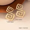 Dangle Earrings Irregular Geometry Curve Line Hollowout Metal For Women Girl Trendy Jewelry HUANZHI 2024