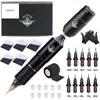 Professional Tattoo Machine Kits Portable Rotary Wireless Tattoo Pen Set With Power Supply RCA Interface Permanent Make-up Tools 231225