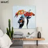 Paintings 100% Hand made Crazy Rabbit Oil Painting Modern Animal Square Wall Art Acrylic Oil Paint on Canvas Home Decor