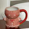 Kubki 600 ml piernika Man Mub kreskówka Śliczna kawaii świąteczna ceramiczna mise