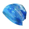 Baretten Blauw Bewolkt Nachtelijke Hemel Gebreide Muts Hoeden Verjaardag Wild Ball Fishing Boy Cap Dames