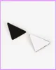 Metal Triangle Letter Brooch New Women Girl Triangle Brooches Suit Lapel Pin White Black Fashion Jewelry Accessories Designer G2231512808