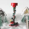 Ljusstakar jul ljusstake hållare god dekor för hem jultomten järnprydnad dekorativa förnödenheter