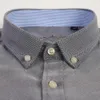 Herenmode Effen Oxford-overhemd met lange mouwen, enkele opgestikte zak, eenvoudig ontwerp, casual, standaard pasvorm, overhemden met button-down kraag 231226