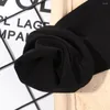 Chaussettes longues pour femmes, 1 paire, au-dessus du genou, pour filles, noir, blanc, gris, cuisses, haute élasticité, Polyester, coton, bas respirants