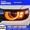 Accessoires de voiture lampe avant pour Toyota Land Cruiser LC200 phare LED 16-21 feux diurnes dynamique Streamer clignotant phare