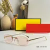 Occhiali da sole da donna alla moda 2024 Qualità durevole Cat Eye CoolRimless Eyewear Retro Letter Oval Fashion