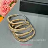 Luxury Bangle Designer Jewelry Man Armband High Quality TifannisSMV Gold High Edition T Family Lock Head Armband Female 925 Silver 18K Ny With Original Box Whe1