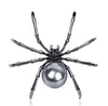 Luxury Fashion Women Rhinestone Faux Pearl Spider Brooch Pin Corsage Lapel smycken gåva1885220