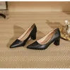 Dress Shoes Size 31-43 Nude High Heels Women Pointed Small 32 33 Professional 6cm Heel Pumps Black