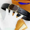 2021 Fashion Big Buckle Leather Belt With Embossing Designer Men Ladies High Quality Square Buckle Men's Belt with box337I