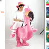 Tema kostym förälder-barn shorts ärmar barn klädföräldraskap flickor pojkar flamingo prestanda kostymer släpp leverans otk7t
