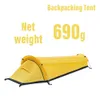 Shelters 750 g ultraleichtes Zelt, 1-Personen-Zelt für Tourismus, Radfahren, Camping, Zelt, Rucksackreisen, wasserdichter Schlafsack, Auto, Reiseausrüstung