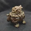Chinese Bronze Lion Figure Statue Tea Pet Incense Buddha Statue 231225
