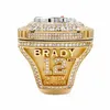 Выпадение на сезон Tampa Bay Tom Brady Football Championship Ring Любое спортивное кольцо, которое у нас есть, напишите нам 210924199S