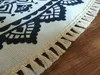 直径120cmコットンスレッド織物カーペットマンダラ自由hoho床マットリビングルームベッドルームタッセルフットマットヨガクッション