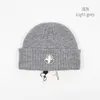 Factory wholesale wool hats men's cold hats in Europe and America tide brand knitted hats women's pullover hats autumn and winter new hats solid color