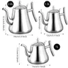 Roestvrijstalen theepot 1,0 l/1,5 l/2,0 l theeketel met verwijderbare zetgroep voor losse bloem thee koffieketel voor kookplaat veilig 231225