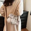 Imitate Rabbit Hair Purse And Handbag For Women Luxury Fur Shoulder Bag Designer Party Clutch Crossbody Bag Plush Wedding Bag 231226