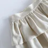 Spódnice mini ciasto dla kobiet z wysokiej talii A-line krótka spódnica słodka wełniana lotos Koreańska moda 2024 Kobieta odzież