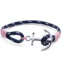 Tom Hope Braccialetti con ciondoli Braccialetti con corda di navigazione per uomo Bracciale artigianale con corda rosa Braccialetti con ciondoli vintage Regalo di Natale7654869