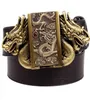 Double Dragon Genuine Leather Belt Lighter Plage Plate Buckle لشركة Zippo Trading Company5526142