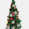 Декоративные цветы, 26 шт., рождественские украшения, золотой цветочный венок, аксессуары, набор из 26 предметов, ткань пуансеттия, искусственный Рождество