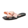 Tofflor 3D Bow Knot Flip Flops Women Clip Toe Jelly Sandals Ladies Pink Sweet Beach Slides Female Lady High Quality Slip On