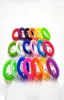 Wrist Band Coil Keychains EVA Plastic Spring Ring Stretch Wristband Keyring for Gym Pool Id Badge Fashion Hand Bracelet Key Chain 2063875