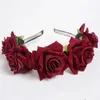 Decoratieve bloemen Valentijnsdag Bloemen Haaraccessoires Festival Bruiloft Garland Hoofdband Nooit verwelkte decoraties