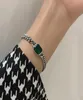 Geometrische Smaragd Armband Vrouwelijke INS Uniek Ontwerp Retro Distressed Licht Luxe Mode-sieraden Prachtig Cadeau Bangle8941967