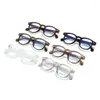 Lunettes de soleil Lunettes de lumière bleue Hommes Rivet College Style Plain Face Femmes Lunettes Ordinateur