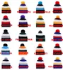 Bütün Kış Beanie Örme Şapka 32 Takım Beyzbol Beanies Futbol Beyzbol Basketbol Beanies Sport Pom Takım Şapkası 6008725