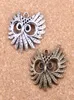 44 pièces Antique argent plaqué Bronze plaqué gros oeil hibou tête pendentif à breloques collier à faire soi-même Bracelet Bracelet résultats 3026mm2572852