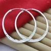 Hoop Earrings 925 Sterling Silver Selling Fashion Car Big 5/6CM Jewelry For Women Christmas Valentine's Day Gifts Wholesale