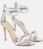 2024 Designer Women Sandal Rossi Stiletto Heels Sandals GR Bijoux Sliver Eather Tacco Scarpe Tacco Scarpe di lusso Summer Scarpe per matrimoni di alta qualità con scatola
