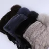 SUPPEV SDDTIO Cappello invernale da donna in pelliccia di visone con paraorecchie in pelliccia di volpe con pompon, cappelli bomber, berretto russo, cappello colbacco, trapper, sci sulla neve 231225