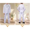 Outono inverno branco grandes meninos ternos regular menino formal blazers 4 peça ternos pantvesttie traje para casamentos 231225