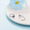 Huggie 2022 Nuovo Arrivo Blu Pansy Fiore Orecchino ad anello 925 Orecchini In Argento Sterling per Le Donne Gioielli Da Sposa Orecchio Brincos Pendientes