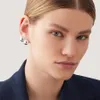 Französische minimalistische Mode, High-End-Metall-Doppelkugel-Ohrringe und Ohrclips für Damen, leichter Luxus-Design-Charm-Schmuck-Trend