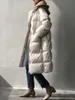 Winter cotton jacket for women, long heavy-duty woolen hatt for women