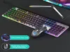 104 Key L1 Wired Film Luminous Keyboard USB Home Office Computer Game Tangentboard Mouse Set Whole287K253D2745021