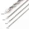 Personalidad Hiphop S925 Plata de Ley 925 joyería fina de moda collares cadena de cuerda para mujer hombre