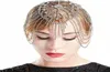 Women Bridal Headpiece Crystal Flapper Cap Hair Piece Gatsby Accessories Girls Party Head Band Piece Jewelry T2005226579645