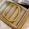 Bangle Vintage Temperament Irregular Golden Opening 18K Gold Platings Bracelet For Women's Girl Gift Part Jewelry Accessories