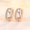 Ring oorbellen 925 sterling zilver 18k goud prachtige zirkonia geweven bedel voor vrouw bruiloft verlovingssieraden cadeau groothandel