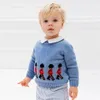 スペインの男の子服子供のセーターカーディガンベビーウール漫画セーターキッズ冬のセータークリスマスボーイズ服231226