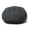 Jangoul Men's Irish Flat Wool Tweed Gatsby Sboy Cap causal Herringbone Ivy Hat 231225